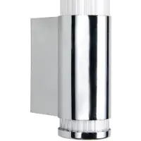 TRIO Wandlamp Stefano, chroom / zilver, Badkamer, Kunststof, Modern, wandlamp