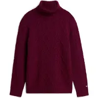 Tommy Hilfiger coltrui bordeaux wol gebreid