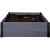 Keter Maple 249298 - Kweekbak - Tuinrand - kunststof - 106x106x32 cm - Weerbestendig - Grijs