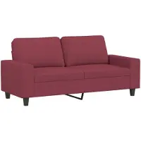 vidaXL Tweezitsbank 140 cm stof wijnrood