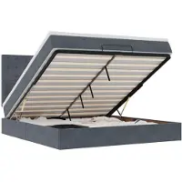 vidaXL Ottoman bed met matrassen en LED's 160x200cm fluweel