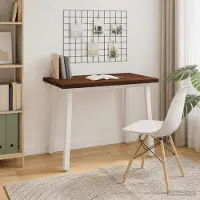 vidaXL 90 x 55 x 75 cm Massief Acacia Hout Donkerbruin en Wit