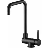 Aquanello Keukenmengkraan, draaibaar, roestvrij staal, zwart, model Forma BL-1011-FM, merk