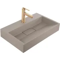 REA - Conglomeraat Wastafel Goya 50cm Taupe , Rechthoekig - 50 x 37 x 14 cm