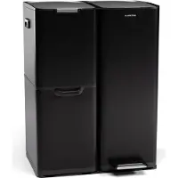 Klarstein Tiyo 3-in-1 Prullenbak - 60 Liter - Uitneembare emmers - Soft Close