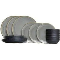 Cookinglife Serviesset Nola Warm Grey 18-delig / 6 personen - 6 dinerborden, 6 ontbijtborden en 6 kommen