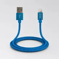 Grixx laadkabel USB-A naar Lightning 1 m MFi laden en data blauw
