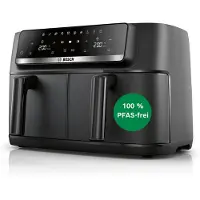 Bosch Serie 4 MAFD440B0 - Airfryer - Dubbele mand - 9L - 2500W - Zwart