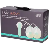 Elvie Willow Wave Draagbare Dubbele Handkolf en Opvangcups 1 St Apparaat