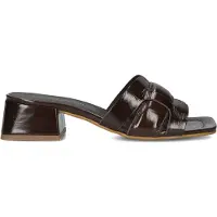 Stefano lauran Dames Slippers 24050 H - Bruin - Maat 39
