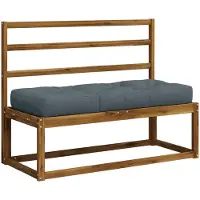 vidaXL Pallet Zitkussen VIANEN 100% Polyester Blauw 120 x 50 x 12 cm