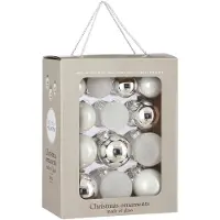 House of Seasons Kerstballen Set - 26 Stuks - Ø7 cm - Glas - Wit