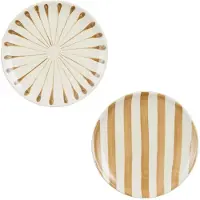 Mica Decorations Elsie Ontbijtbord - 1 Bord Willekeurig - Kleur/Variant Niet Kiesbaar - H2 x Ø20 cm - Steengoed - Bruin