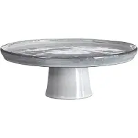 Mica Decorations Tabo Taartplateau - H10 x Ø27 cm - Grijs