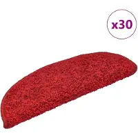 vidaXL Trapmatten 30 st 65x21x4 cm Rood Halfrond Groot