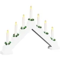vidaXL Kerst Kaarsbrug 7 LED's Warmwit 39,5 x 5 x 29 cm