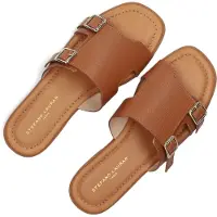 Stefano lauran Dames Slippers 24004 - Cognac - Maat 40