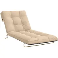vidaXL Ligstoel Kussen VIANEN 100% Polyester Crèmekleurig