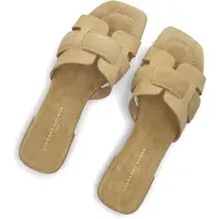 Stefano lauran Dames Slippers 24050 - Beige - Maat 42