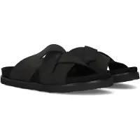 Stefano lauran Heren Slippers 26003 - Zwart - Maat 47