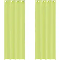 vidaXL Gordijnen Voile met doorvoertules 2 st 140x260 cm appelgroen