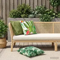 vidaXL Kussen met kussen HEERLEN 2 st Bladpatroon Polyester