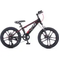 Cyclux 18 Inch Kinder Mountainbike – 7-speed Shimano – Voorvering – Dubbele Schijfremmen Rood