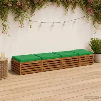 vidaXL Zitkussens SOEST 4 st 100% Polyester Groen 70 x 70 x 7 cm
