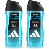 Adidas 2 x – Douchegel 3-in-1 – Ice Dive – 250 ml - Voordeelverpakking - 2 stuks