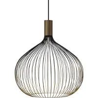 Ks Verlichting - plafondlamp - Isabel - hanglamp - zwart - goud - GU10 - Dimbaar - luxe - binnenverlichting