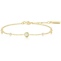 Ania Haie Gold Mint Green Station Bracelet S