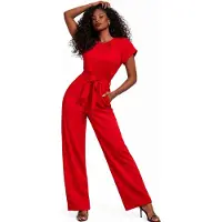 BIBI SAKALIEVA Jumpsuit 'Red Wide-Leg Jumpsuit' kersrood