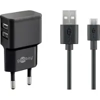 Goobay 12 W Dual Micro USB Charger Set