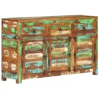 vidaXL Dressoir 110x30x65 cm massief gerecycled hout
