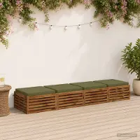 vidaXL Zitkussens SOEST 4 st 100% Polyester Olijfgroen 70 x 70 x 7 cm