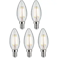 Paulmann 29096 LED-lamp Energielabel F (A - G) E14 Kaars 4.8 W Neutraalwit (Ø x h) 35 mm x 98 mm 5 stuk(s)