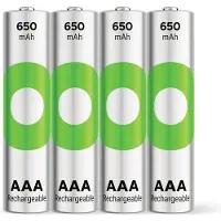 GP ReCyko Rechargeable AAA batterijen - Oplaadbare batterijen AAA 650mAh - 4 stuks AAA oplaadbare batterijen ideaal voor draadloze telefoons en solarlampen