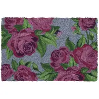 Esschert Design deurmat Vintage Purple Roses oudroze-blauw 60x40cm