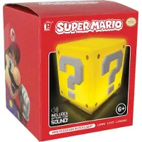 Paladone Super Mario Mini Question Block Light – Officieel Gelicentieerde Super Mario Bros. Merchandise, Slaapkamer‑ of Gamekamerdecoratie, Retro Gamer Cadeau, Werkt op Batterijen –