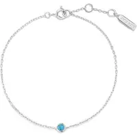 Ania Haie AH B073-01H Ripple Joy Dames Armband - Schakelarmband, Zilver, Turkoois