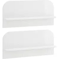 vidaXL Wandplank 2 st Hoogglans Wit 80,5 x 13,5 x 37,5 cm Bewerkt hout