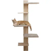 Kerbl , Kattenboom (toren), Wandmodel, Lichtbruin-grijs, Hout, Sisal, 1500 mm