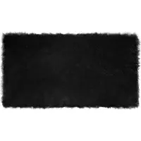 vidaXL Tapijt van imitatie schapenvacht TAFALLA Zwart 80 x 200 cm