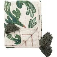 Bloomingville Birdliva plaid Multicolor, 160x130 cm