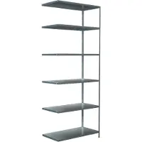 Schulte Legborden zonder bouten in modulair systeem, aanbouwstelling, 1000 x 500 x 2500 mm, gegalvaniseerd