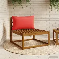 vidaXL Rugkussen PUTTEN 100% Polyester Rood 80 x 40 x 15 cm
