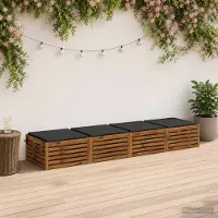 vidaXL Zitkussens SOEST 4 st 100% Polyester Donkerblauw 70 x 70 x 3 cm