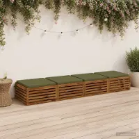 vidaXL Zitkussens SOEST 4 st 100% Polyester Olijfgroen 80 x 80 x 5 cm
