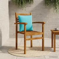 vidaXL Rugkussen PUTTEN 100% Polyester Turquoise 40 x 40 x 15 cm
