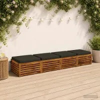 vidaXL Zitkussens SOEST 4 st 100% Polyester Antraciet 70 x 70 x 7 cm